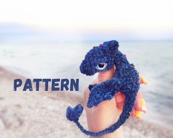 Pattern water dragon crochet DIY tutorial in English