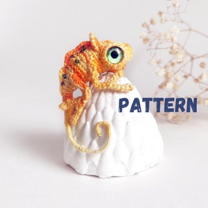 Pattern chameleon crochet DIY tutorial in English