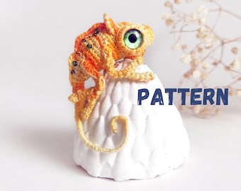 Pattern chameleon crochet DIY tutorial in English