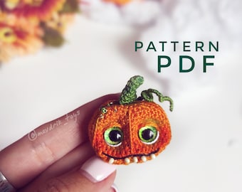 Pattern pumpkin crochet amigurumi bird crooch DIY tutorial in English