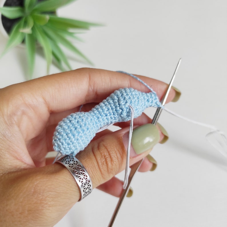Pattern water dragon crochet DIY tutorial in English image 5