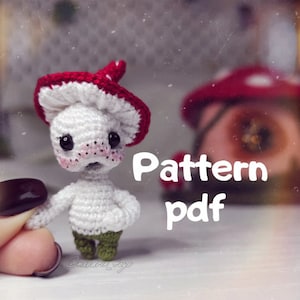 Pattern Little mushroom crochet DIY tutorial in English