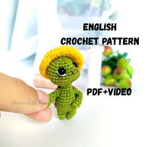 Pattern Little turtle crochet DIY tutorial in English