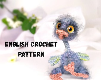 Pattern ostrich crochet DIY tutorial in English