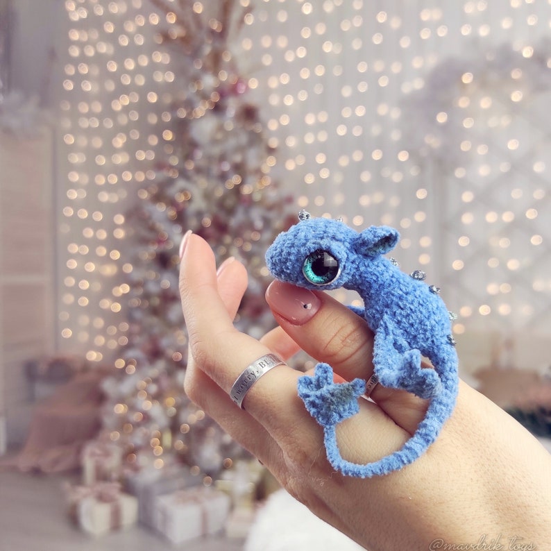 Pattern water dragon crochet DIY tutorial in English image 2