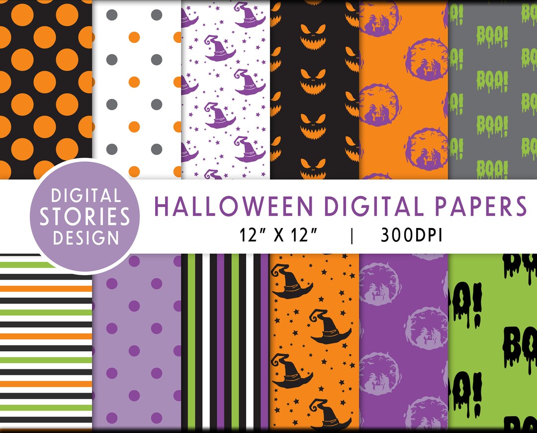 Halloween Digital Paper | Scrapbook Papers | Seamless Paper | Spoky ...