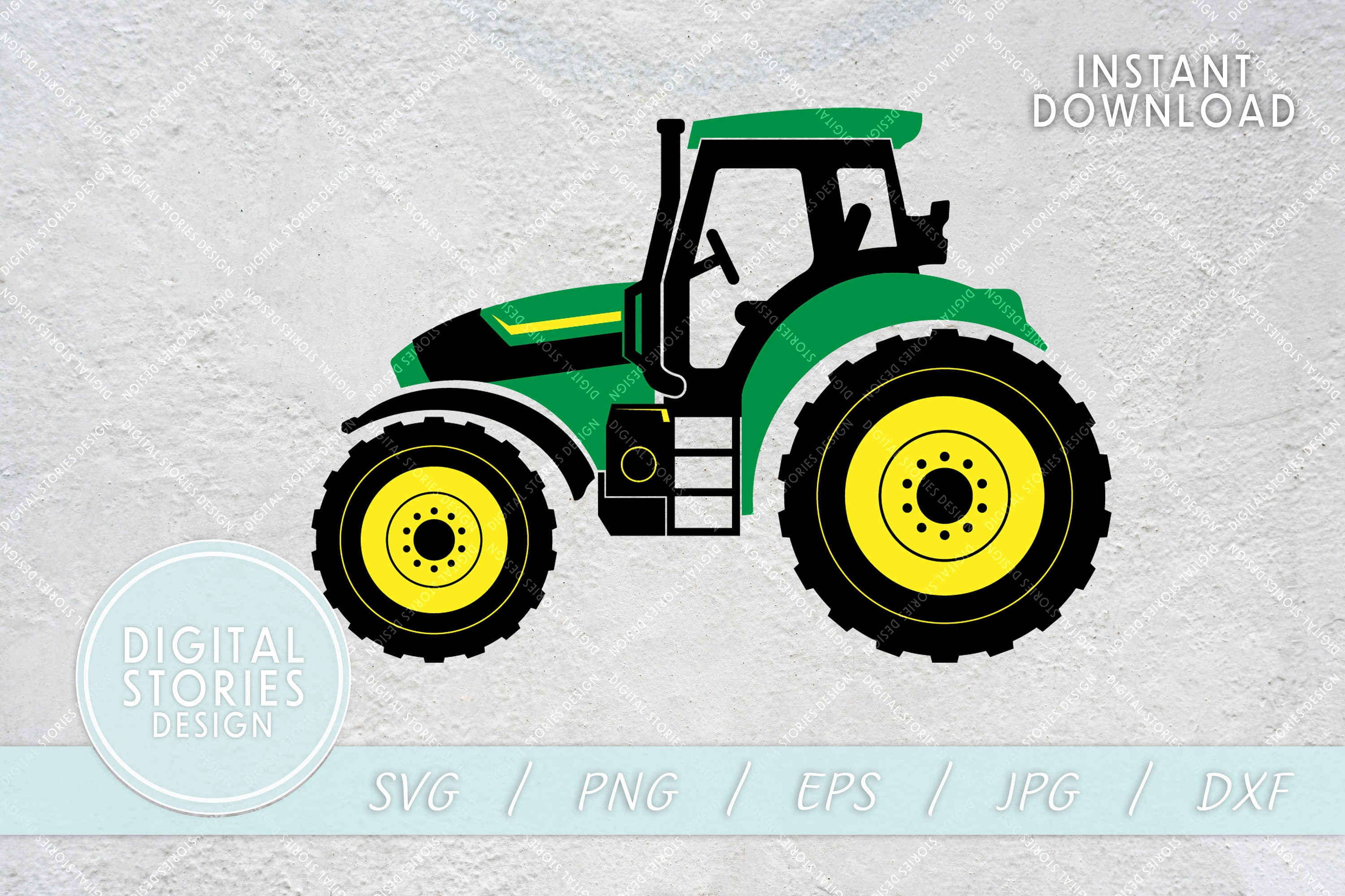 Tracteur Clipart | Tracteur Clip Art | Tractor Graphics | Téléchargement instantané | Tracteur Svg, PNG, Eps