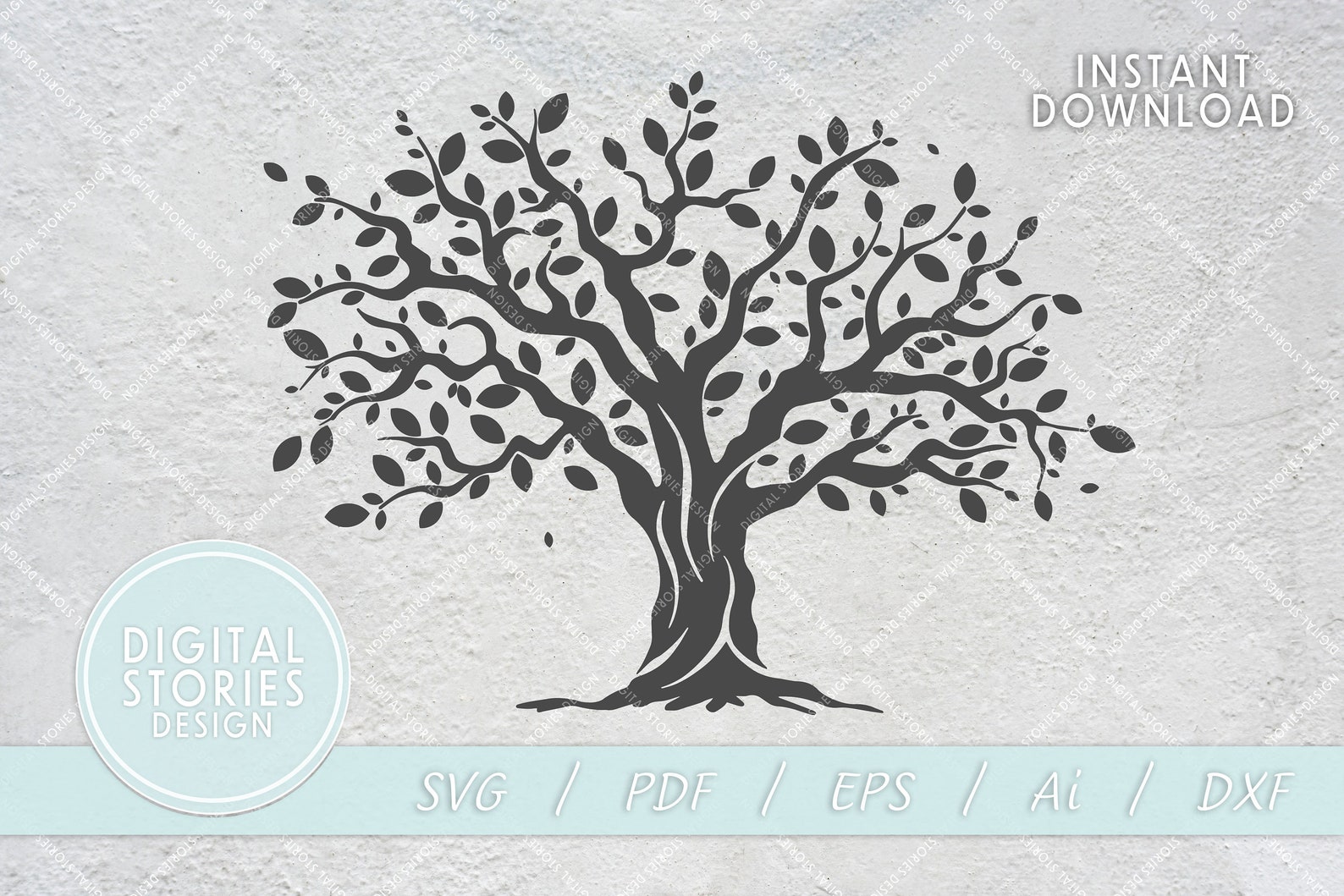 Olive Tree Vector SVG Cut File Pattern Panel Tree of Life - Etsy