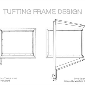 TUFTING FRAME: digital plans for building your own wall-mounted tufting frame