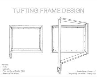 TUFTING FRAME: digital plans for building your own wall-mounted tufting frame