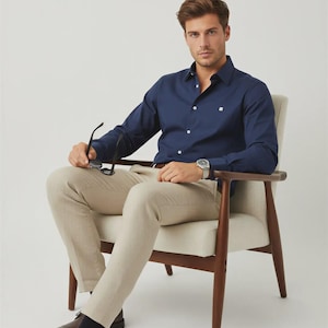 Initials on Dress Shirt Mens - Etsy