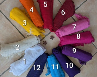 Rebozo moyen- Foulard Mexicain - Echarpe tissée - Etole - Rebozo 100% coton