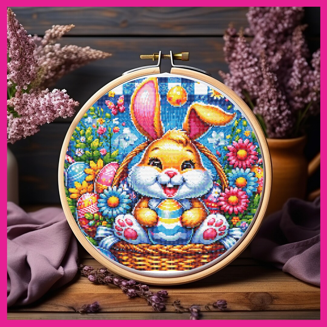 Cross Stitch Pattern Easter Bunny Cross Stitch Pattern, Bunny Cross ...