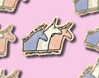 Shun the AI User, Shuuuuuun || Vinyl Sticker || Millennial Core