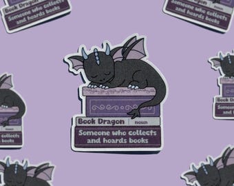 Book Dragon || Vinyl Sticker || Bookish || Kindle Sticker
