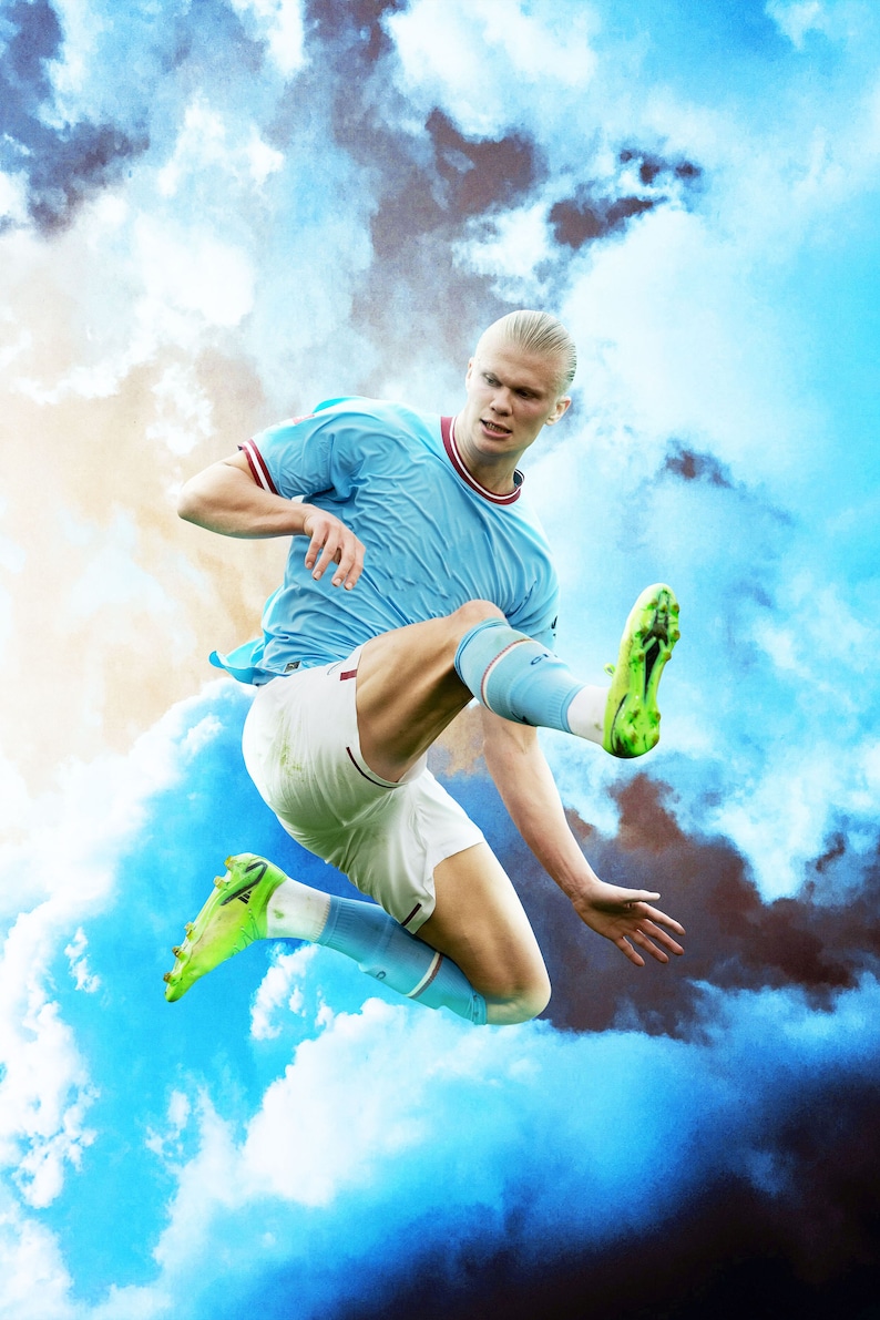 Erling Haaland Manchester City Manchester City Poster - Etsy Australia