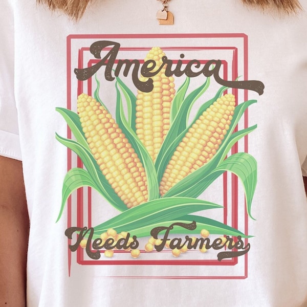 America Needs Farmers, Png Files, Sublimation Download, Farmer Gift, Toddler T-Shirt Design, Gift for Farmer, Gift for Her, Digital Download