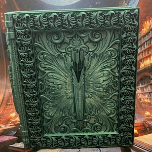 Ranger Tome – Scatola portaoggetti per dadi e carte stampata in 3D / Wild Pursuits / PLA di seta verde smeraldo
