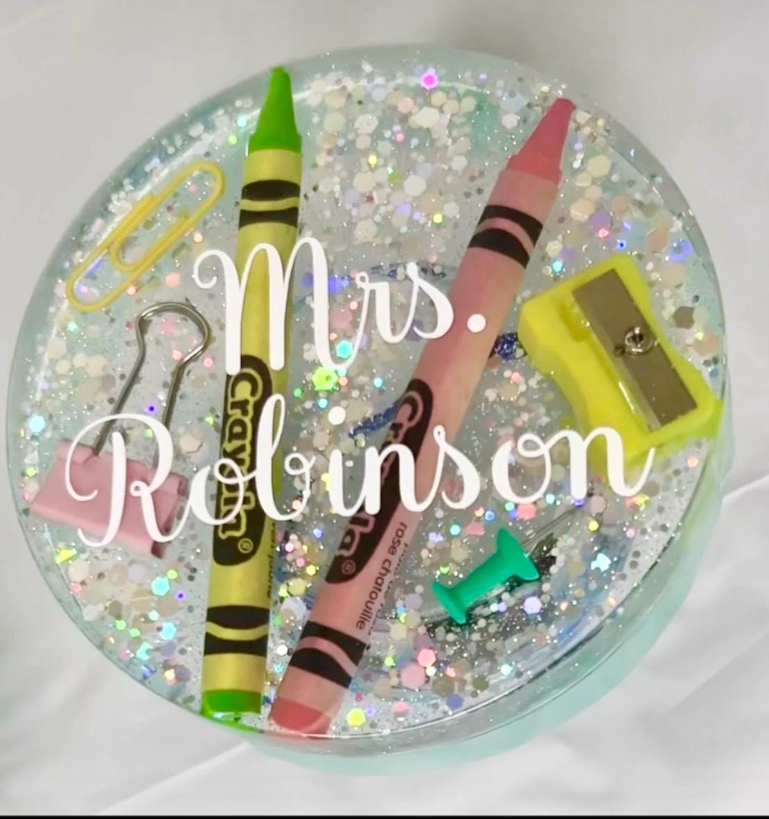 Personalized Teacher Resin Coaster - Paperweight - Etsy