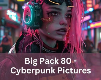 Big Pack - 80 Cyberpunk Bigpack PNJ - Images de personnages pour jeu de rôle de science-fiction / Shadowrun / Cyberpunk 2020