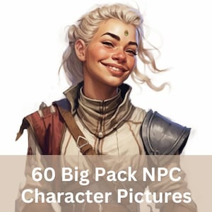 DnD Big Pack 60 - Pacote de personagens NPC para caneta e papel / roleplay