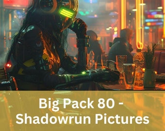 Big Pack - 80 Shadowrun Bigpack NPC - Images de personnages pour le jeu de rôle de science-fiction / Cyberpunk 2020
