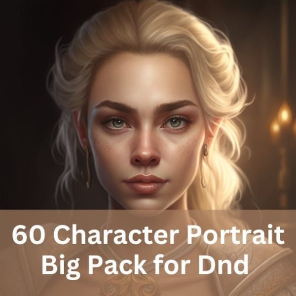 DnD Big Pack 60 - Images de personnages NPC pour Roll20/Foundry Images de personnages NPC pour jeu de rôle, table, RPG