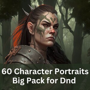 DnD Big Pack 60 - Player Portraits / Pictures for RPG - Foundry and Roll20