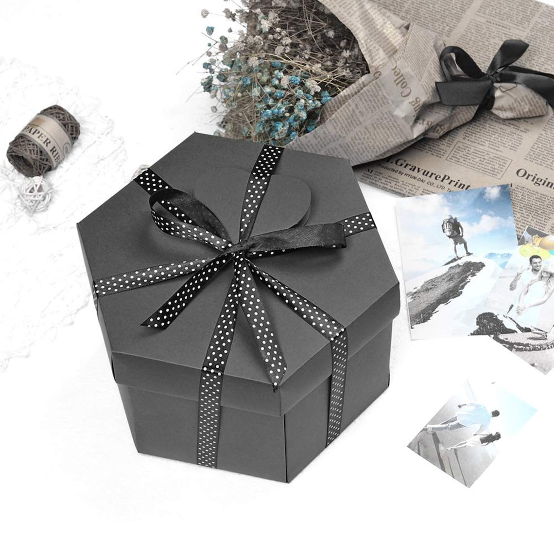 Hexagon Explosion Gift Box Kit Custom Photo Box Just Add Photos Perfect