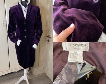 Yves saint laurent velvet suit vintage