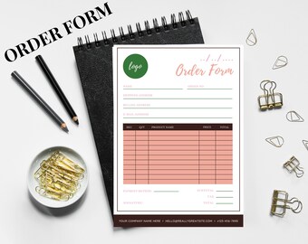 Editable order form