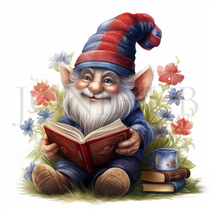 Clipart patriotique | Charmant lot de cliparts Union Jack Gnome | 10 fichiers JPG de haute qualité | Téléchargement numérique | Scrapbooking | Créations numériques en papier