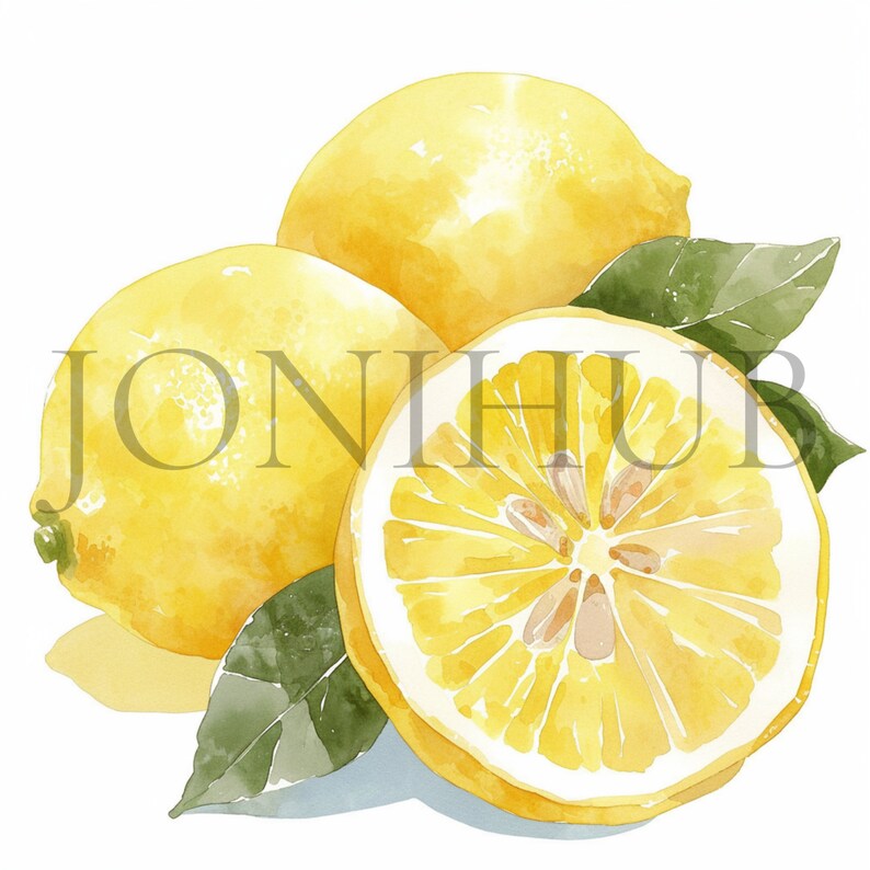 Lemons Clipart | 10 High Quality Jpg's | Digital Download | Citrus ...