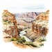 Grand Canyon Landscape Clipart | 10 High Quality Jpgs | Digital ...