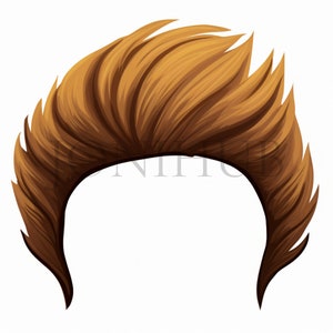 Clipart de cabelo | 10 JPGs de alta qualidade | Download digital | Arte de cabelo elegante | Vários gráficos de penteados | Cabelo da moda | Imagens do álbum de recortes