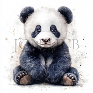 Clipart de Bebê Panda | 10 JPGs de Alta Qualidade | Download Digital | Clipart de Animais Adoráveis | Artesanato em Papel | Imagens de Scrapbook | Gráficos Bonitos