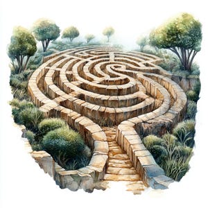 Labyrinth Clipart | 10 High Quality Jpgs | Instant Digital Download