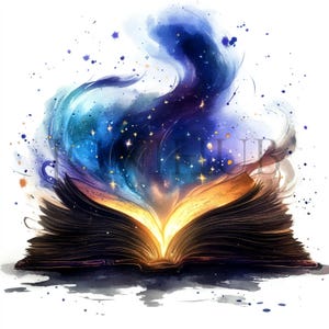Magische Bücher Clipart | 10 hochwertige JPGs | Digitaler Download | Verzauberte Bücher | Kunst | Fantasy Buch Illustration | Magische Objekte Clipart
