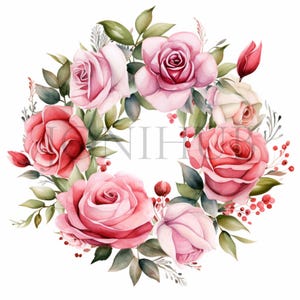 Pink Peony Clipart | 10 High Quality JPG&#39;s | Digital Download | Watercolor Art | Botanical Art | Floral Clipart | Wedding | Flowers clipart