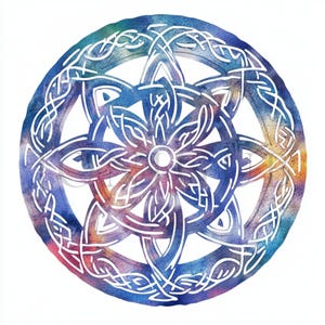 Celtic Mandala Clipart | 10 High Quality JPGs | Digital Download | Paper Craft | Junk Journal | Art | Spiritual Mandala | Watercolor Clipart
