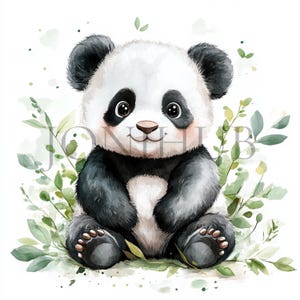 Clipart de Bebê Panda | 10 JPGs de Alta Qualidade | Download Digital | Artesanato em Papel | Imagens de Scrapbook | Gráficos Fofos | Clipart de Animais Adoráveis