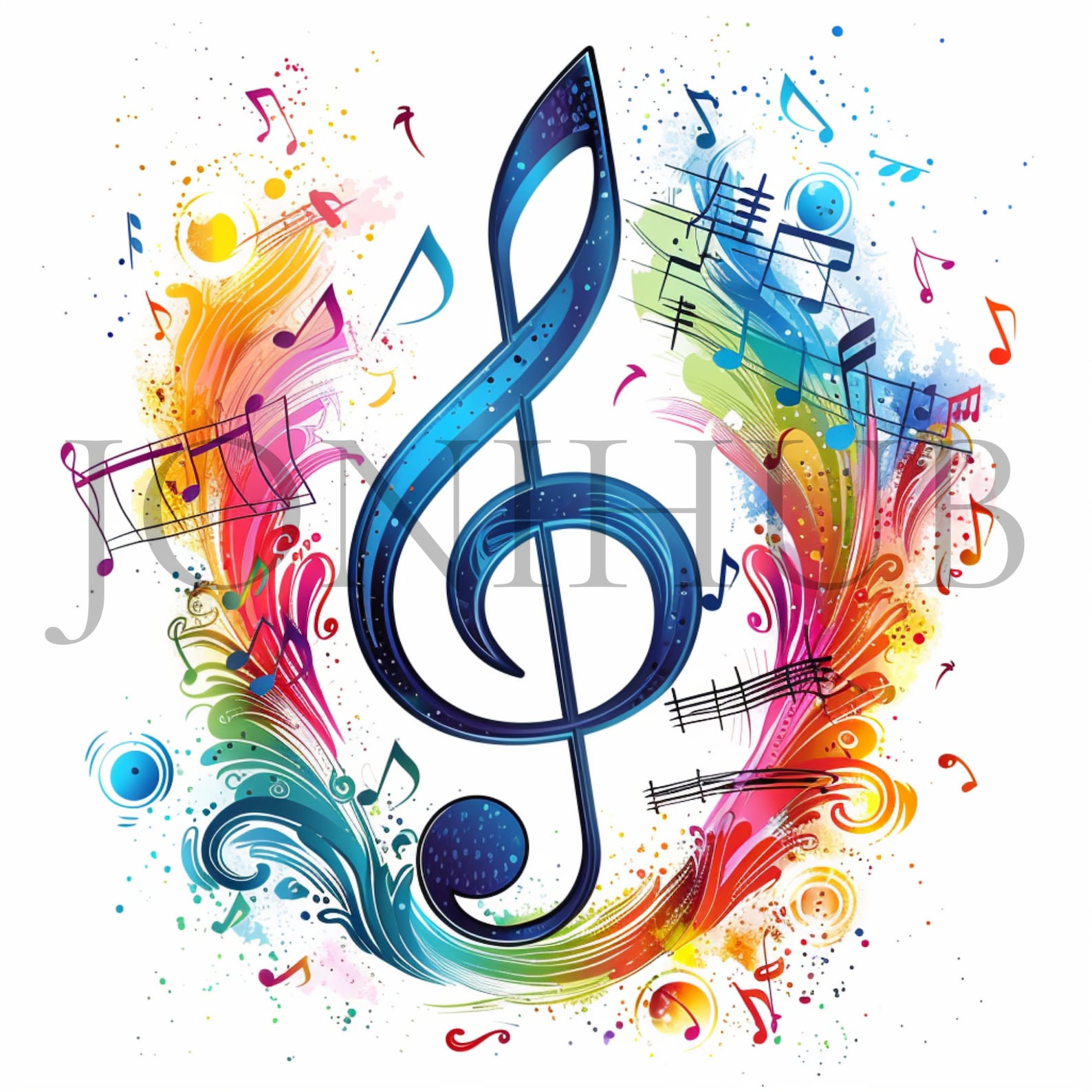 Music Notes Clipart | 10 High Quality Jpg's | Digital Download | Music ...
