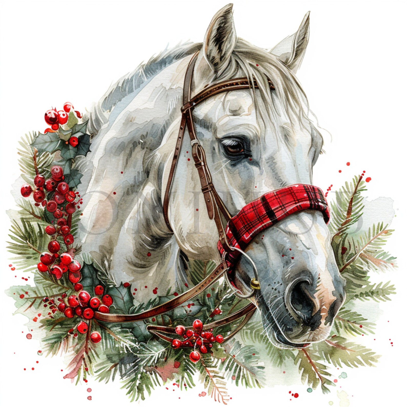 Christmas Horse Clipart | 10 High Quality Jpgs | Digital Download ...