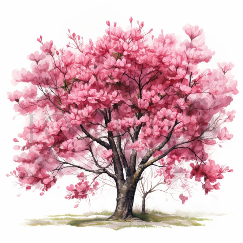 Blossom Cherry Trees Clipart 10 High Quality Jpgs Digital Download