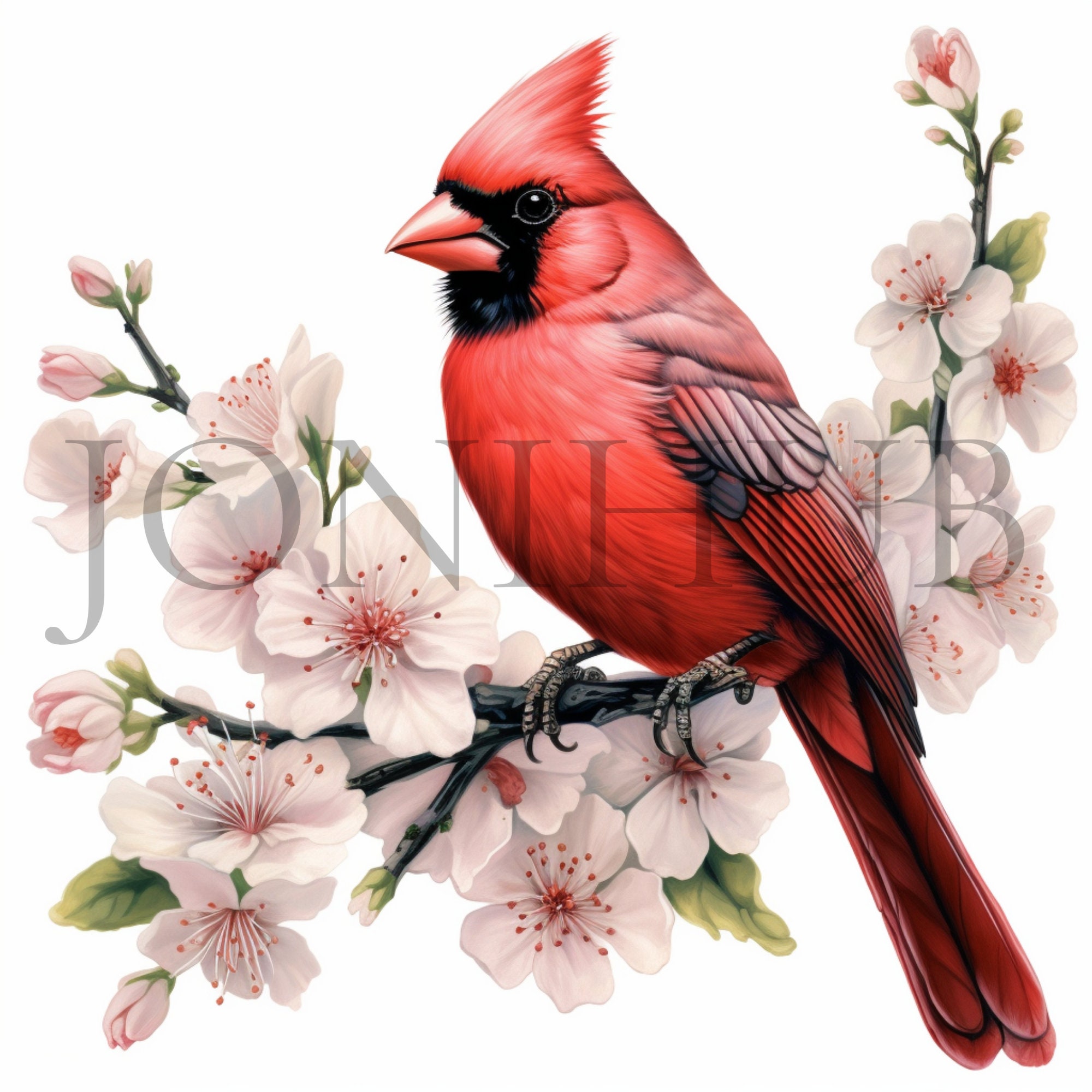 Red Cardinal Clipart | 10 High Quality Jpg's | Digital Download ...