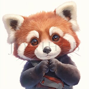 Imágenes Prediseñadas de panda rojo bebé, 10 JPG de alta calidad, Descarga digital, Panda rojo bonito, Imagen de panda, Dibujos animados de panda rojo, Imágenes prediseñadas, Imágenes prediseñadas de panda