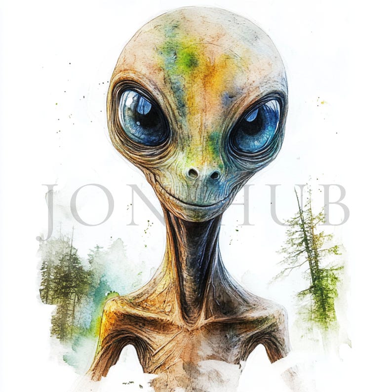 Alien Clipart | 10 High Quality Jpgs | Digital Download | Junk Journals ...