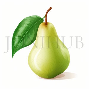 Clipart pera / 10 JPG di alta qualità / Download digitale / Pacchetto clipart / Arte stampabile / Arte frutta fresca / Illustrazioni pera / Mestiere con la carta