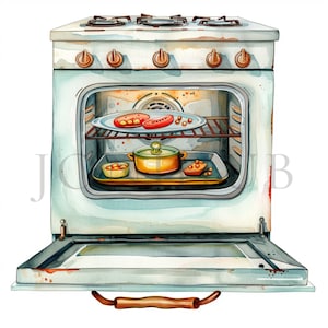 Oven clipart | 10 JPG's van hoge kwaliteit | Direct digitaal downloaden | Keukenapparatuur | Keukengerei Clipart | Keuken clipart | Oven