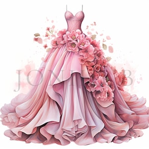 Clipart de moda nupcial / 10 JPG de alta calidad / Descarga digital / Clipart de mujeres / Clipart de novia / Clipart de vestido de novia / Cliparts de boda